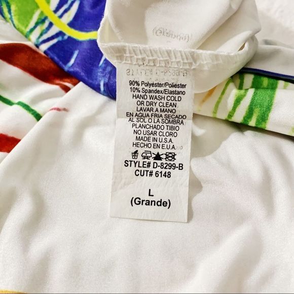 🌈 ⭐️5 FOR 25⭐️🌈Great Glam Abstract Design White Strapless Dress - Picture 5 of 6